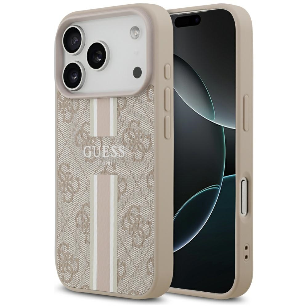 iTok webáruház - Guess Guess 4G Printed Stripes MagSafe tok iPhone 17 Pro (rózsaszín) 1 Guess 4G Printed Stripes MagSafe Case for iPhone 17 Pro (rózsaszín)
