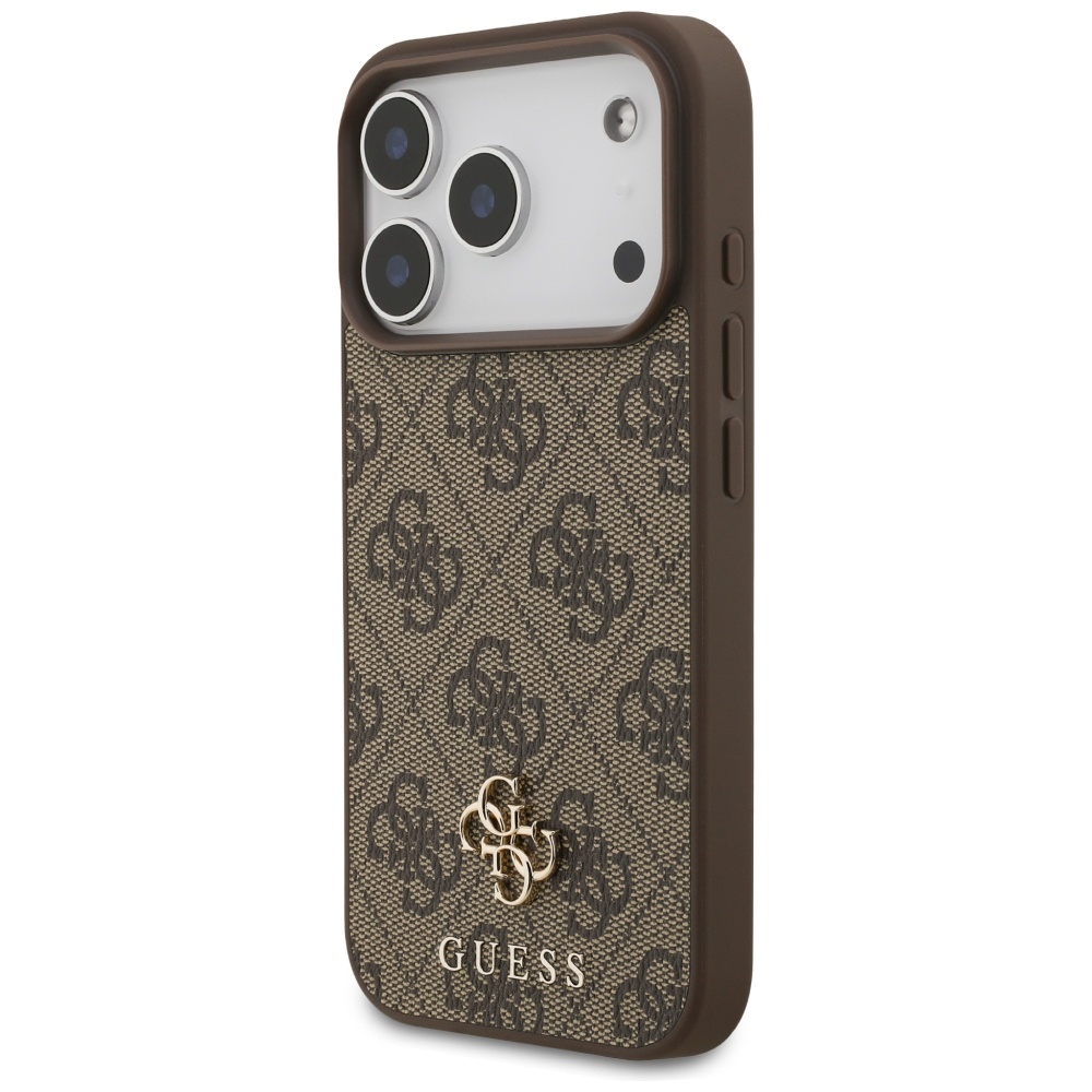 iTok webáruház - Guess Guess 4G Small Classic Logo MagSafe tok iPhone 17 Pro-hoz (barna) 2 Guess 4G Small Classic Logo MagSafe case for iPhone 17 Pro (barna)