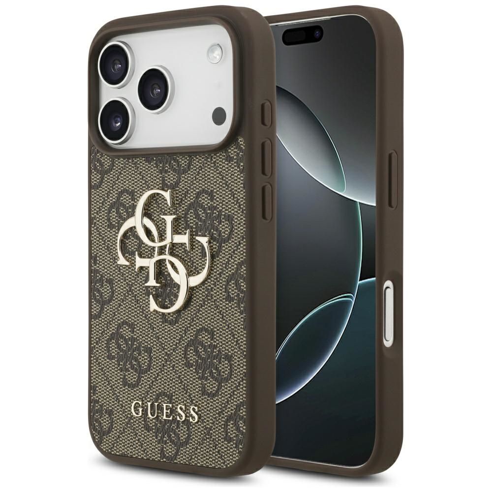 iTok webáruház - Guess Guess 4G Big Logo tok iPhone 17 Pro (barna) 1 Guess 4G Big Logo Case for iPhone 17 Pro (barna)