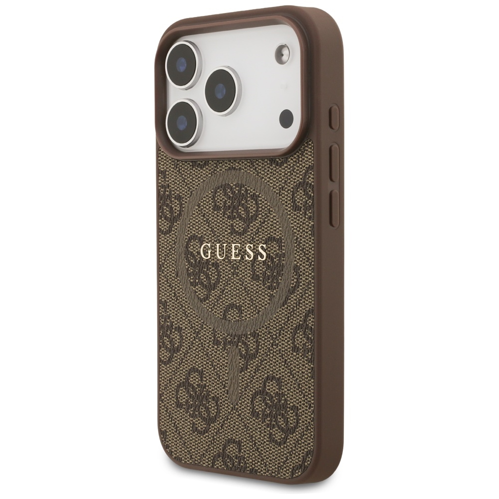 iTok webáruház - Guess Guess 4G Ring Classic Logo MagSafe tok iPhone 17 Pro készülékhez (barna) 2 Guess 4G Ring Classic Logo MagSafe Case for iPhone 17 Pro (barna)