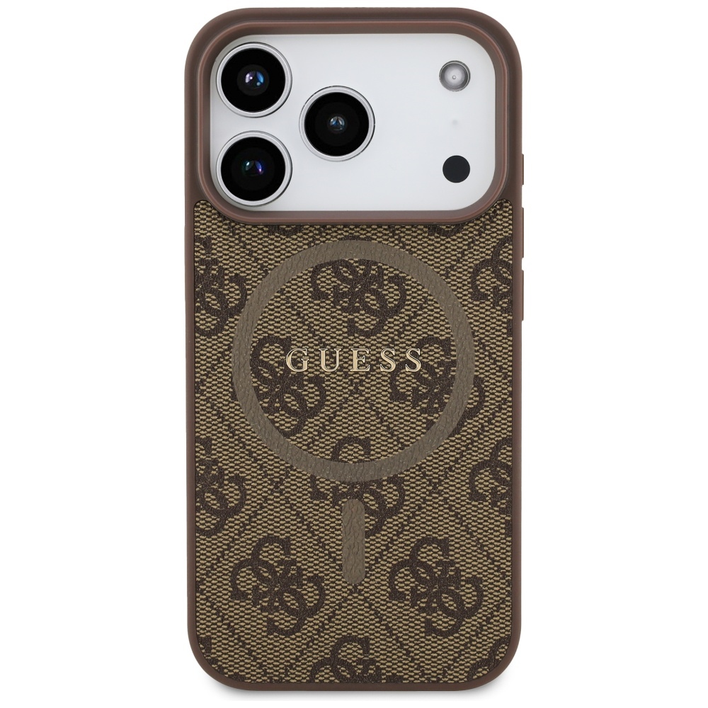iTok webáruház - Guess Guess 4G Ring Classic Logo MagSafe tok iPhone 17 Pro készülékhez (barna) 3 Guess 4G Ring Classic Logo MagSafe Case for iPhone 17 Pro (barna)