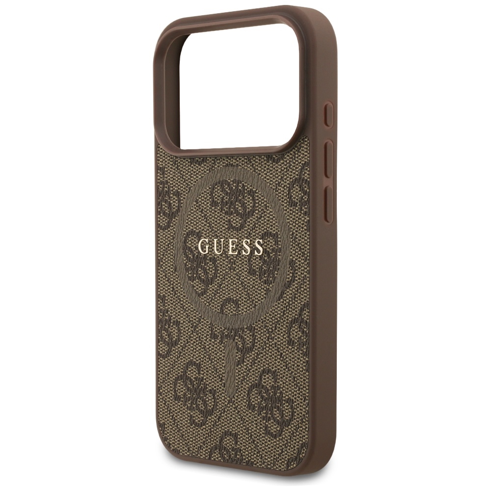 iTok webáruház - Guess Guess 4G Ring Classic Logo MagSafe tok iPhone 17 Pro készülékhez (barna) 6 Guess 4G Ring Classic Logo MagSafe Case for iPhone 17 Pro (barna)
