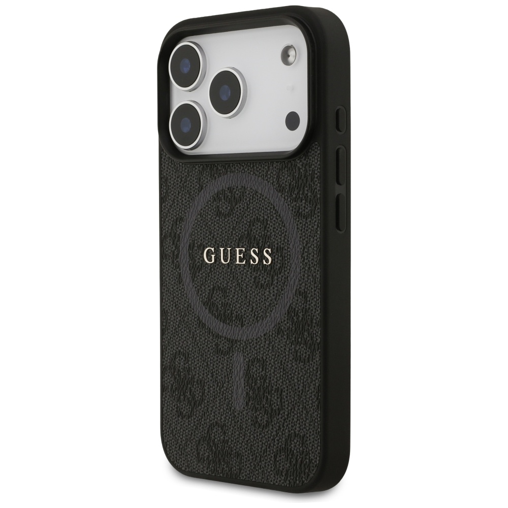 iTok webáruház - Guess Guess 4G Ring Classic Logo MagSafe tok iPhone 17 Pro készülékhez (fekete) 2 Guess 4G Ring Classic Logo MagSafe case for iPhone 17 Pro (fekete)
