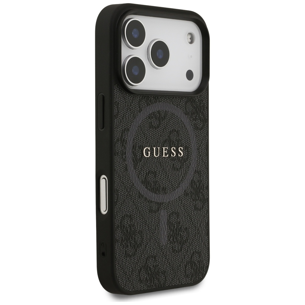 iTok webáruház - Guess Guess 4G Ring Classic Logo MagSafe tok iPhone 17 Pro készülékhez (fekete) 4 Guess 4G Ring Classic Logo MagSafe case for iPhone 17 Pro (fekete)