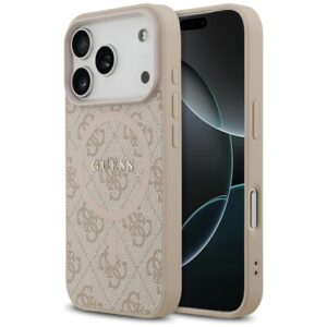 Guess 4G Ring Classic Logo MagSafe tok iPhone 17 Pro készülékhez (rózsaszín)