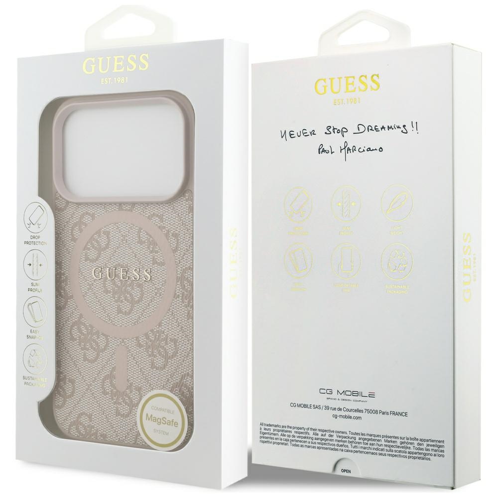 iTok webáruház - Guess Guess 4G Ring Classic Logo MagSafe tok iPhone 17 Pro készülékhez (rózsaszín) 8 Guess 4G Ring Classic Logo MagSafe Case for iPhone 17 Pro (rózsaszín)