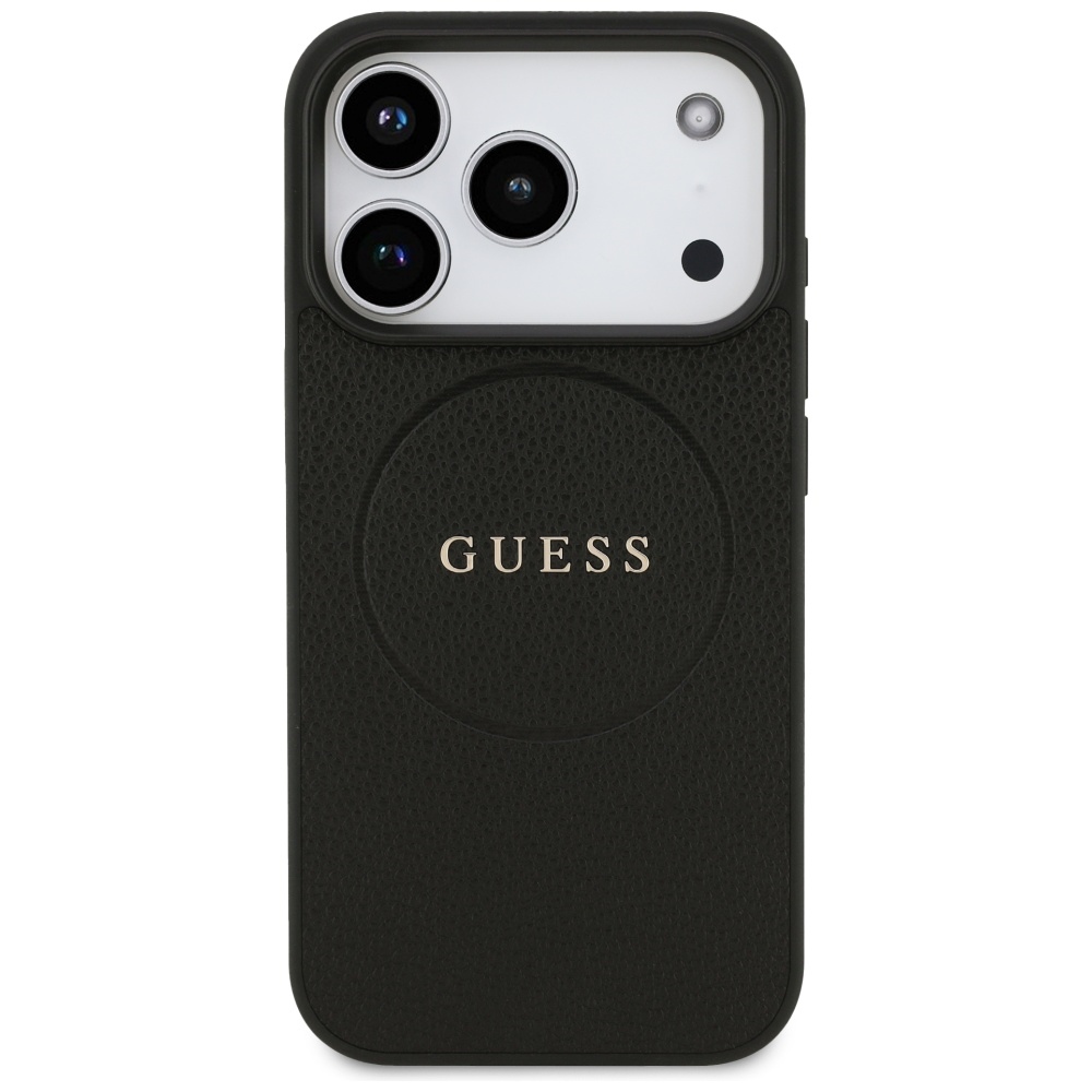 iTok webáruház - Guess Guess Grained Ring MagSafe tok iPhone 17 Pro készülékhez (fekete) 3 Guess Grained Ring MagSafe case for iPhone 17 Pro (fekete)