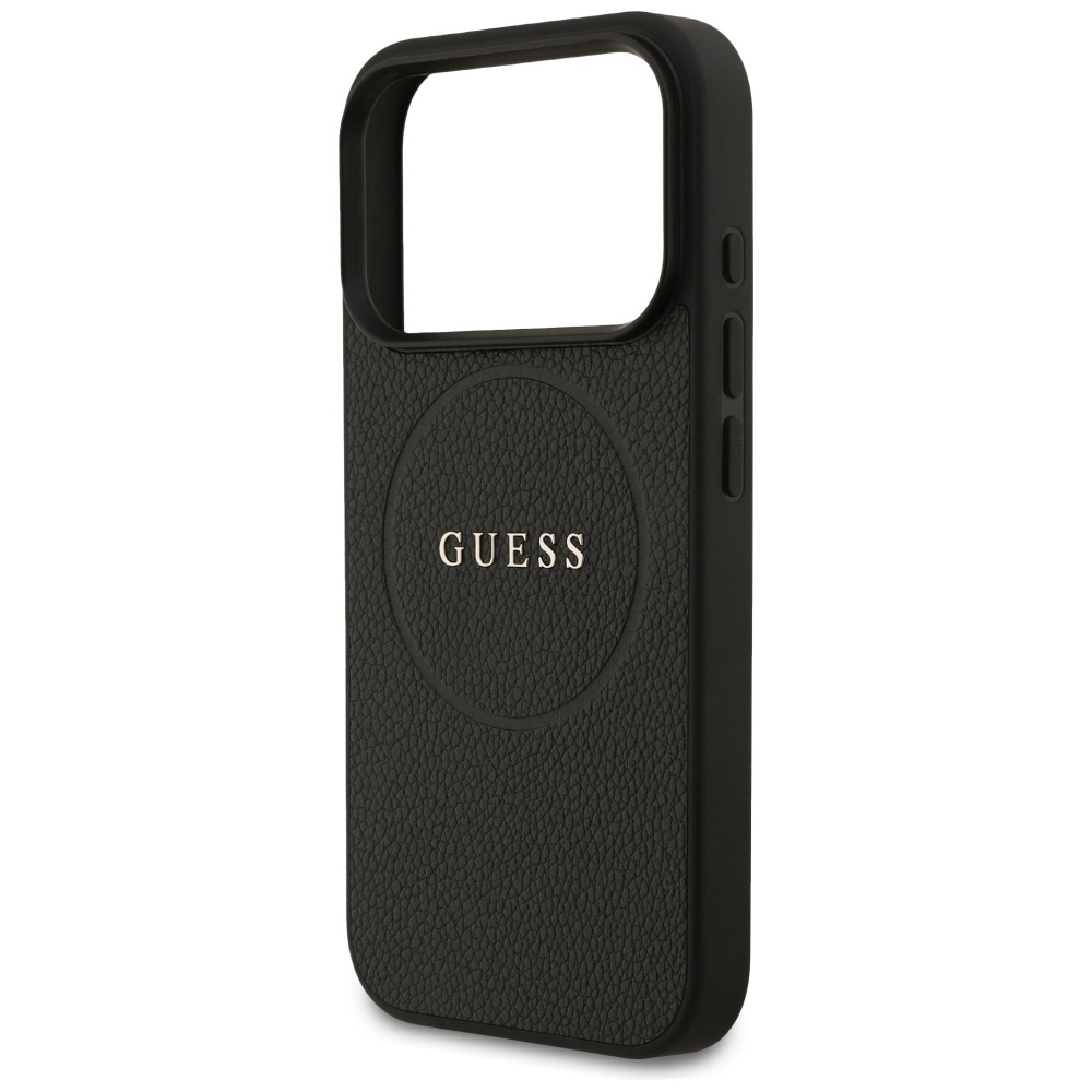 iTok webáruház - Guess Guess Grained Ring MagSafe tok iPhone 17 Pro készülékhez (fekete) 6 Guess Grained Ring MagSafe case for iPhone 17 Pro (fekete)