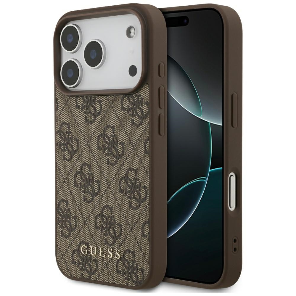 iTok webáruház - Guess Guess 4G Classic tok iPhone 17 Pro készülékhez (barna) 1 Guess 4G Classic Case for iPhone 17 Pro (barna)
