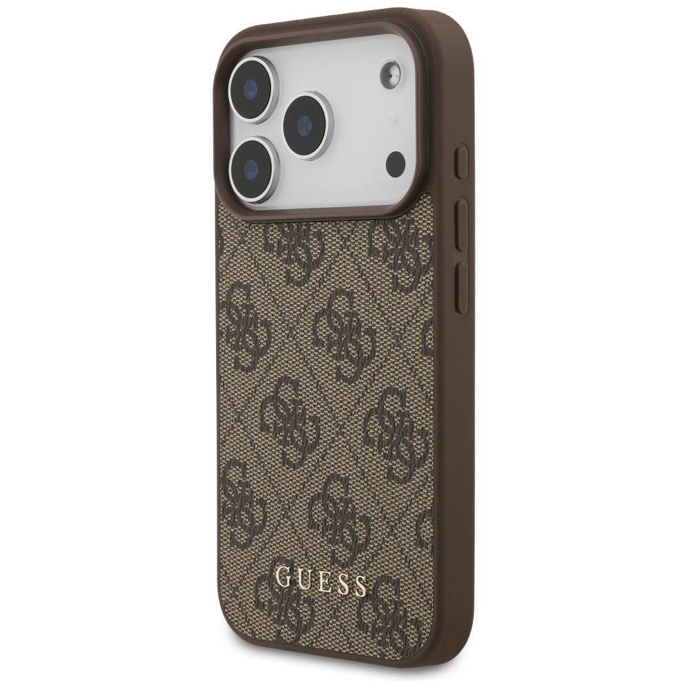 iTok webáruház - Guess Guess 4G Classic tok iPhone 17 Pro készülékhez (barna) 2 Guess 4G Classic Case for iPhone 17 Pro (barna)