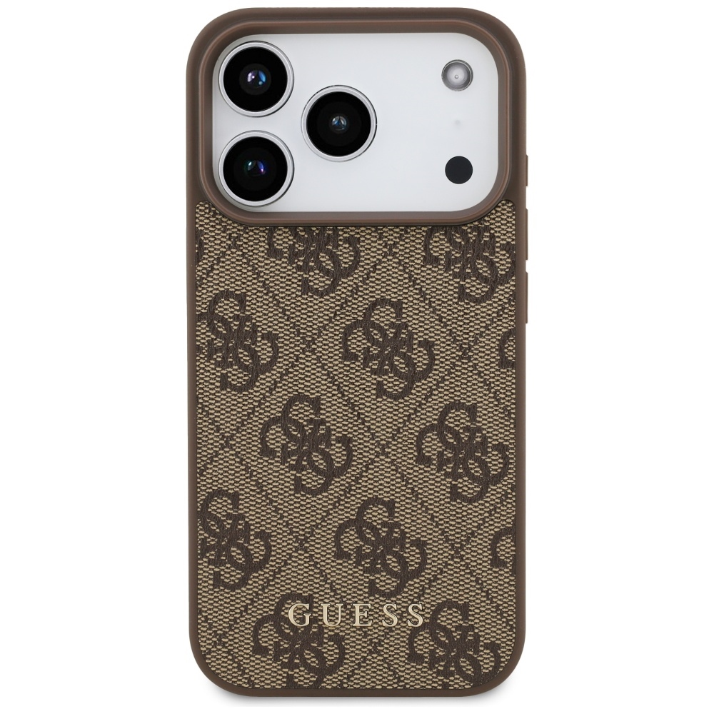 iTok webáruház - Guess Guess 4G Classic tok iPhone 17 Pro készülékhez (barna) 3 Guess 4G Classic Case for iPhone 17 Pro (barna)