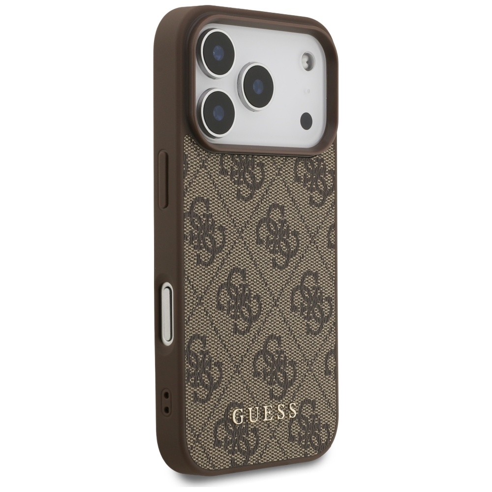 iTok webáruház - Guess Guess 4G Classic tok iPhone 17 Pro készülékhez (barna) 4 Guess 4G Classic Case for iPhone 17 Pro (barna)