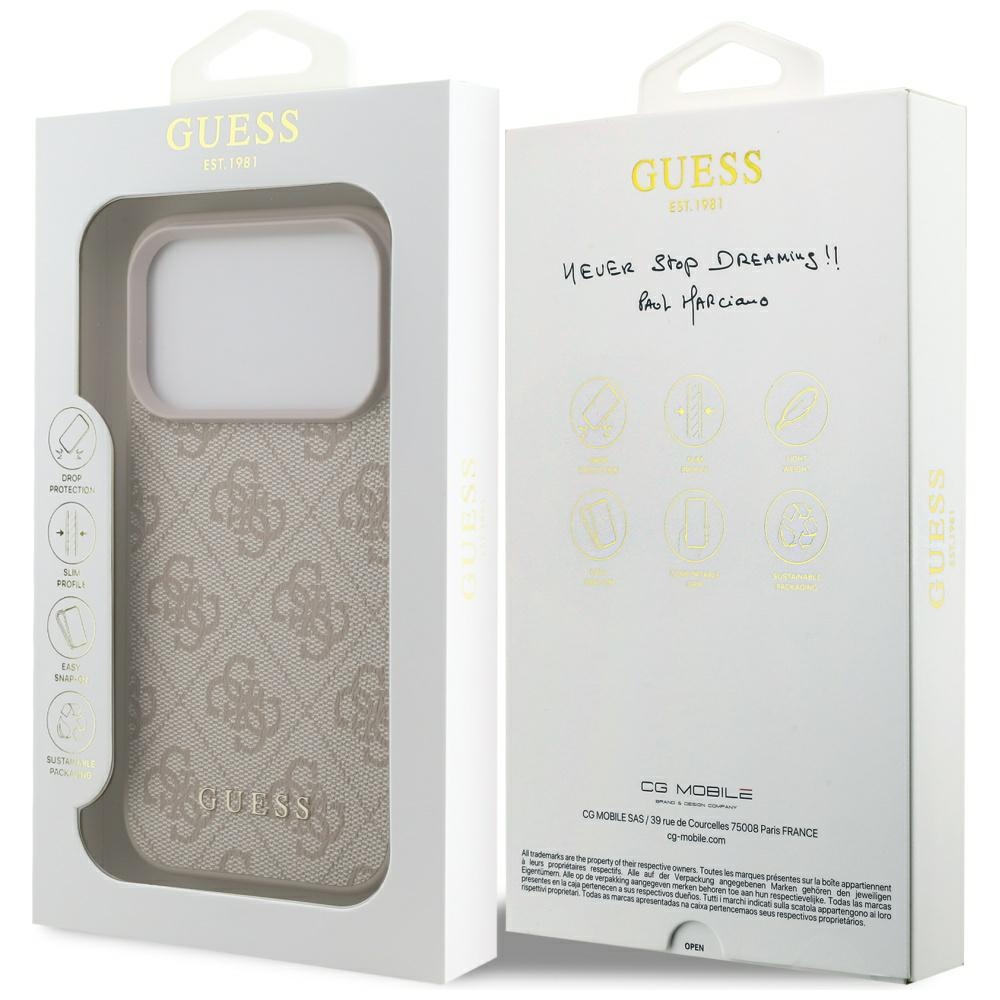 iTok webáruház - Guess Guess 4G Classic tok iPhone 17 Pro készülékhez (rózsaszín) 8 Guess 4G Classic Case for iPhone 17 Pro (rózsaszín)