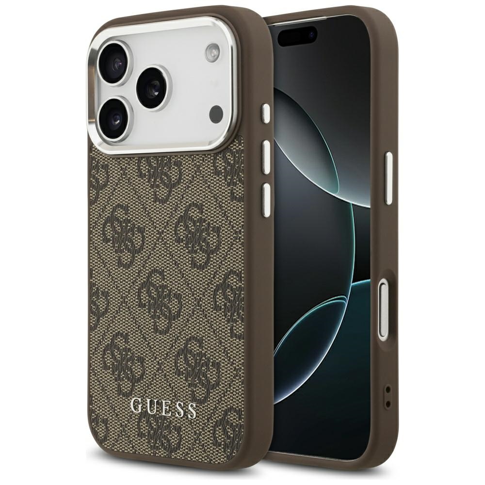 iTok webáruház - Guess Guess 4G Classic Logo MagSafe tok iPhone 17 Pro készülékhez (barna) 1 Guess 4G Classic Logo MagSafe case for iPhone 17 Pro (barna)