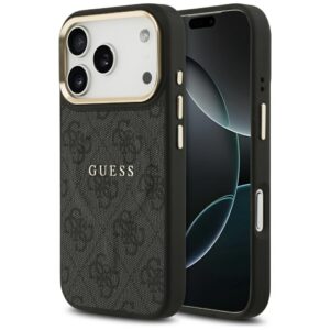 Guess 4G PU Classic Logo MagSafe tok iPhone 17 Pro készülékhez (fekete)