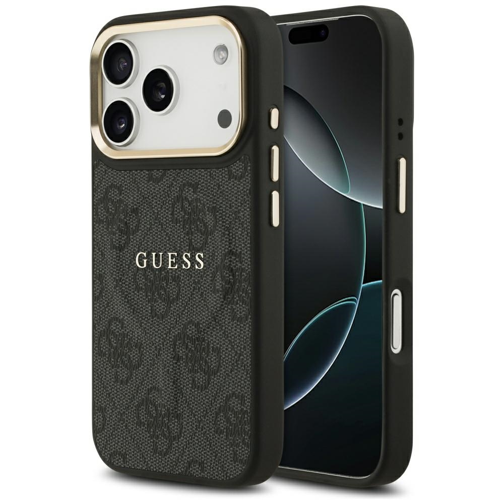 iTok webáruház - Guess Guess 4G PU Classic Logo MagSafe tok iPhone 17 Pro készülékhez (fekete) 1 Guess 4G PU Classic Logo MagSafe case for iPhone 17 Pro (fekete)