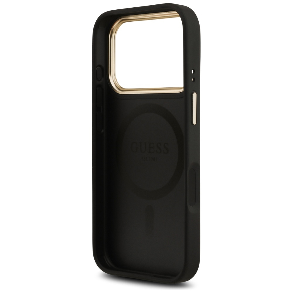 iTok webáruház - Guess Guess 4G PU Classic Logo MagSafe tok iPhone 17 Pro készülékhez (fekete) 7 Guess 4G PU Classic Logo MagSafe case for iPhone 17 Pro (fekete)