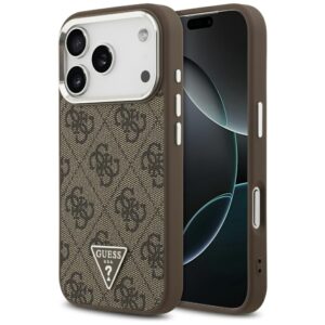 Guess 4G Triangle Logo MagSafe tok iPhone 17 Pro készülékhez (barna)