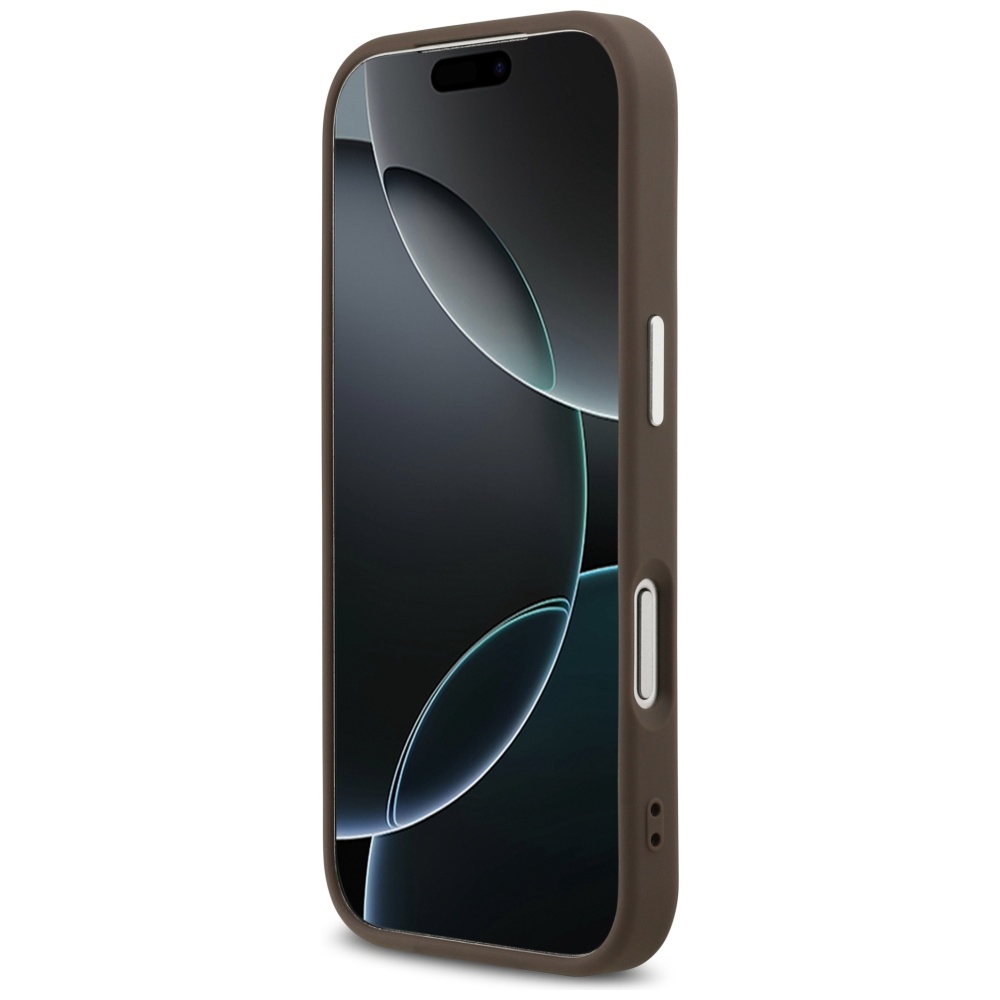 iTok webáruház - Guess Guess 4G Triangle Logo MagSafe tok iPhone 17 Pro készülékhez (barna) 5 Guess 4G Triangle Logo MagSafe case for iPhone 17 Pro (barna)