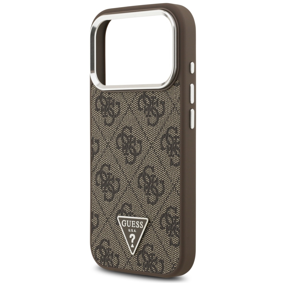 iTok webáruház - Guess Guess 4G Triangle Logo MagSafe tok iPhone 17 Pro készülékhez (barna) 6 Guess 4G Triangle Logo MagSafe case for iPhone 17 Pro (barna)