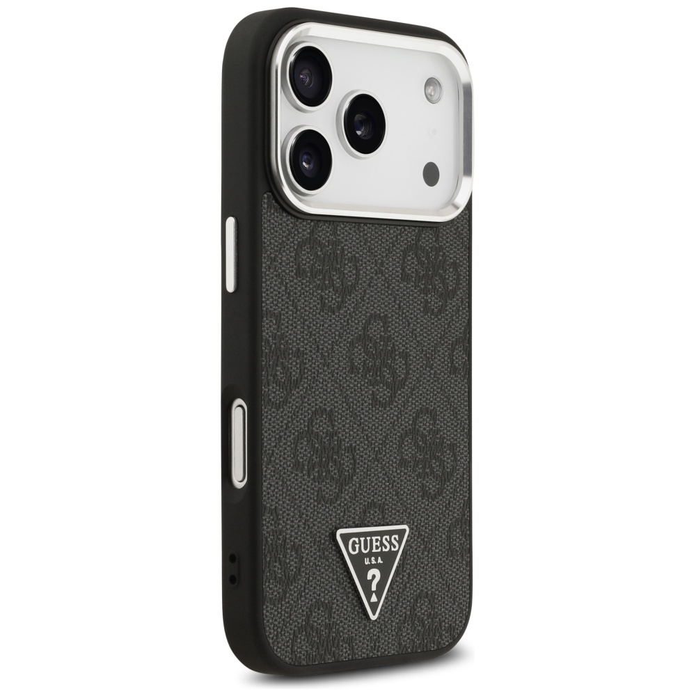 iTok webáruház - Guess Guess 4G Triangle Logo MagSafe tok iPhone 17 Pro (fekete) 4 Guess 4G Triangle Logo MagSafe case for iPhone 17 Pro (fekete)