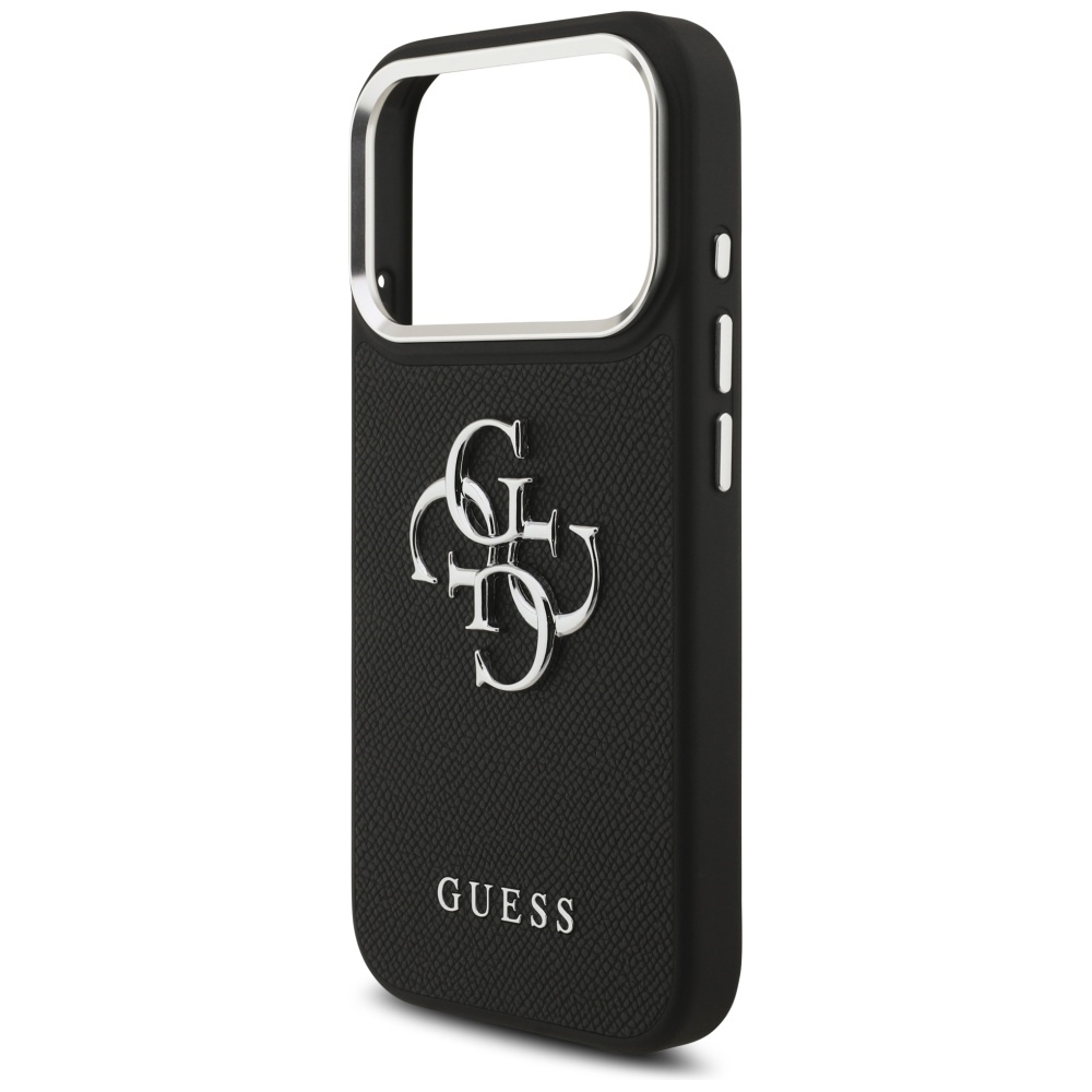iTok webáruház - Guess Guess Grained Big 4G Classic Logo tok iPhone 17 Pro (fekete) 5 Guess Grained Big 4G Classic Logo case for iPhone 17 Pro (fekete)