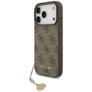 Guess 4G Charms Collection MagSafe tok iPhone 17 Pro készülékhez (barna)