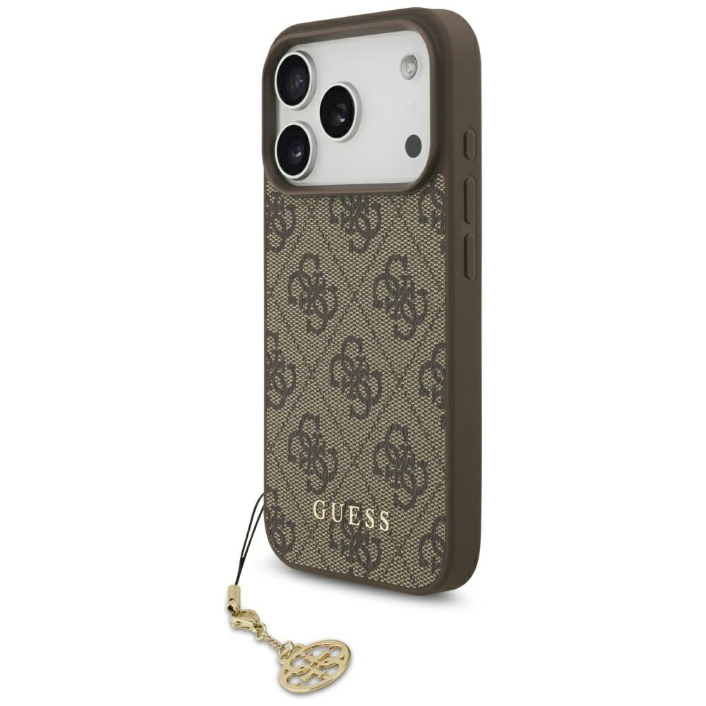 iTok webáruház - Guess Guess 4G Charms Collection MagSafe tok iPhone 17 Pro készülékhez (barna) 1 Guess 4G Charms Collection MagSafe case for iPhone 17 Pro (barna)