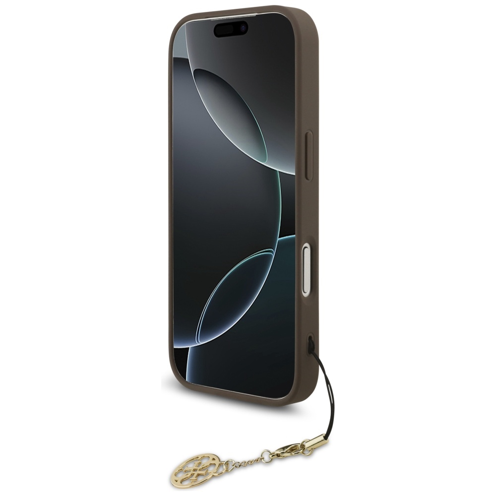 iTok webáruház - Guess Guess 4G Charms Collection MagSafe tok iPhone 17 Pro készülékhez (barna) 4 Guess 4G Charms Collection MagSafe case for iPhone 17 Pro (barna)