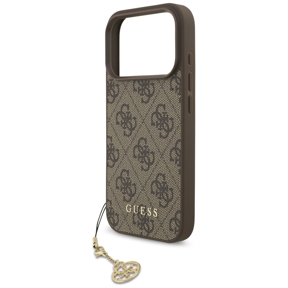 iTok webáruház - Guess Guess 4G Charms Collection MagSafe tok iPhone 17 Pro készülékhez (barna) 5 Guess 4G Charms Collection MagSafe case for iPhone 17 Pro (barna)
