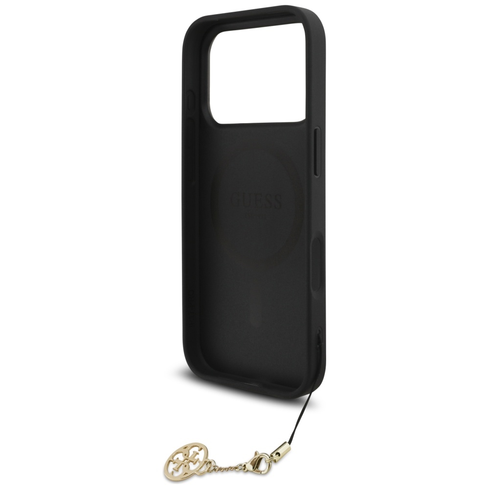 iTok webáruház - Guess Guess 4G Charms Collection MagSafe tok iPhone 17 Pro (fekete) 5 Guess 4G Charms Collection MagSafe case for iPhone 17 Pro (fekete)