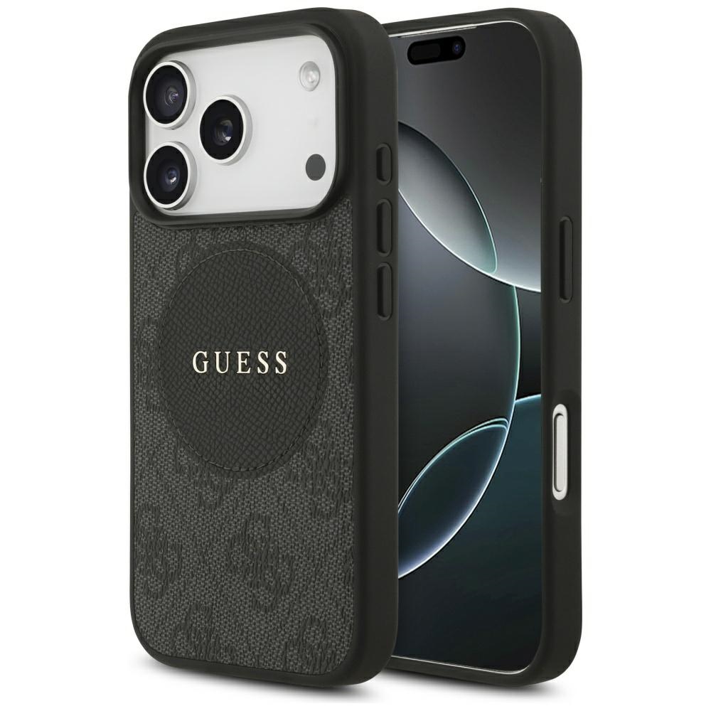 iTok webáruház - Guess Guess 4G Circle Classic Logo MagSafe tok iPhone 17 Pro készülékhez (fekete) 1 Guess 4G Circle Classic Logo MagSafe case for iPhone 17 Pro (fekete)