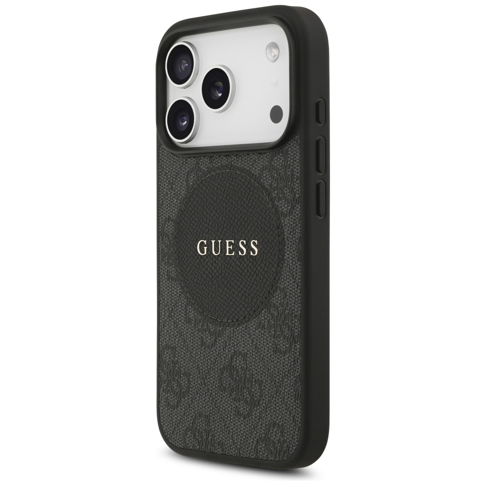iTok webáruház - Guess Guess 4G Circle Classic Logo MagSafe tok iPhone 17 Pro készülékhez (fekete) 2 Guess 4G Circle Classic Logo MagSafe case for iPhone 17 Pro (fekete)