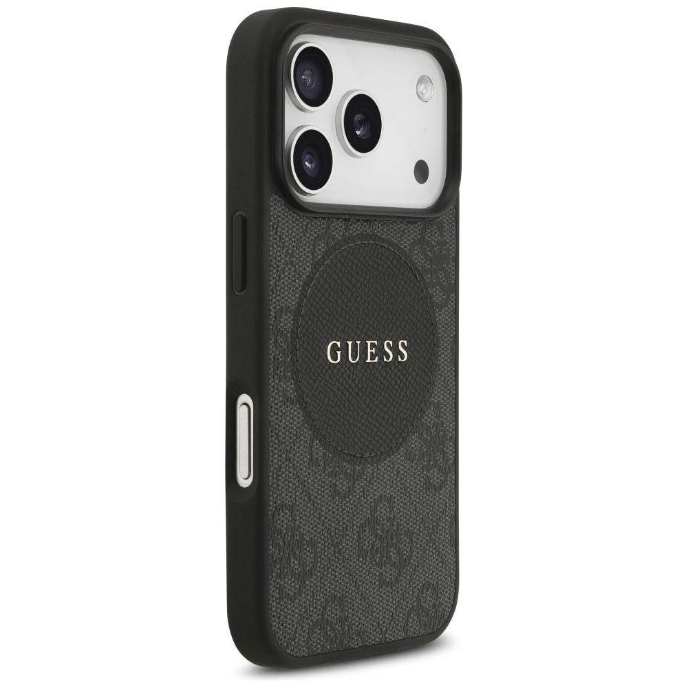 iTok webáruház - Guess Guess 4G Circle Classic Logo MagSafe tok iPhone 17 Pro készülékhez (fekete) 4 Guess 4G Circle Classic Logo MagSafe case for iPhone 17 Pro (fekete)