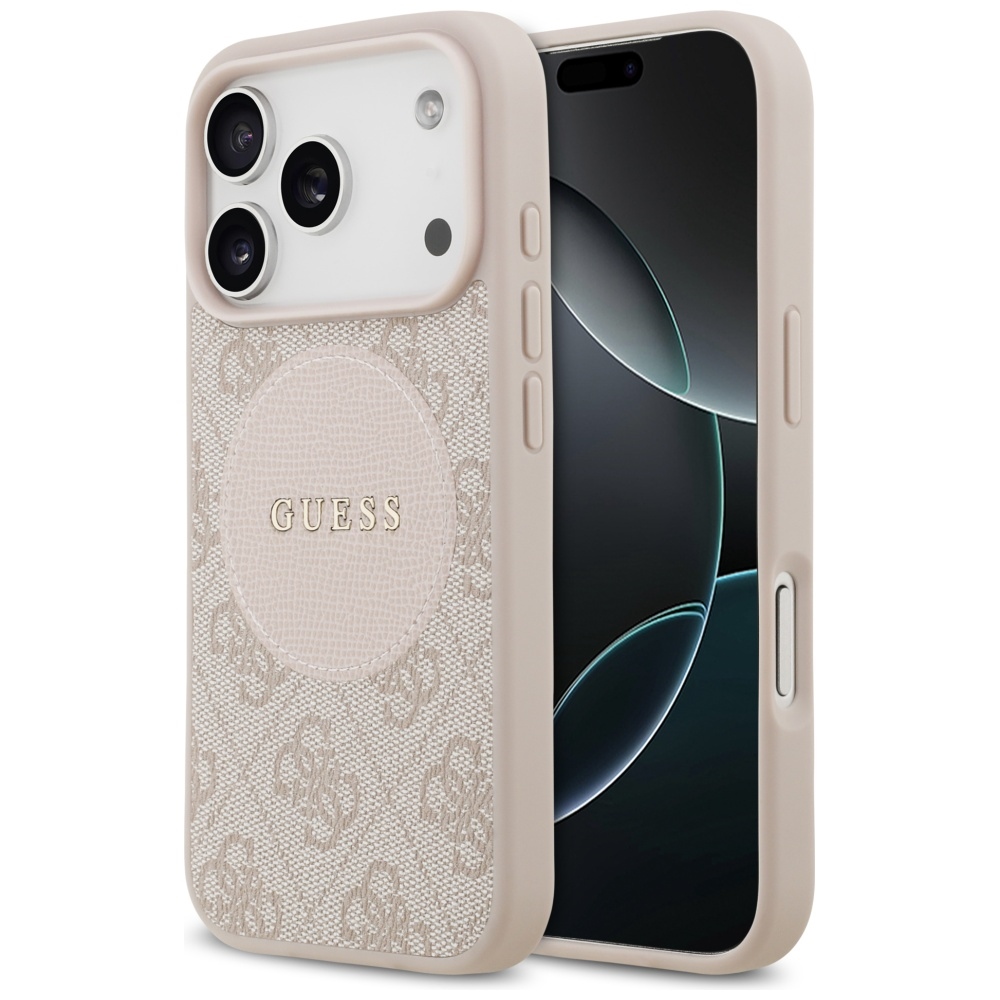 iTok webáruház - Guess Guess 4G Circle Classic Logo MagSafe tok iPhone 17 Pro készülékhez (rózsaszín) 1 Guess 4G Circle Classic Logo MagSafe Case for iPhone 17 Pro (rózsaszín)