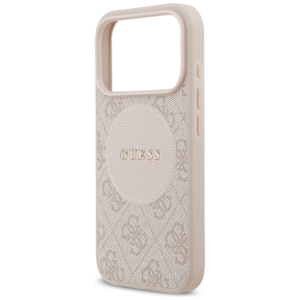 iTok webáruház - Guess Guess 4G Circle Classic Logo MagSafe tok iPhone 17 Pro készülékhez (rózsaszín) 6 Guess 4G Circle Classic Logo MagSafe Case for iPhone 17 Pro (rózsaszín)