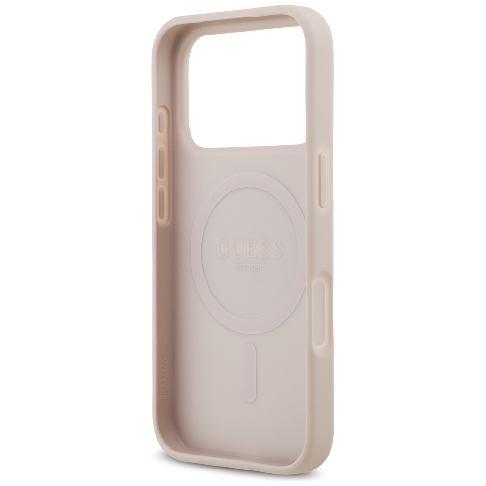 iTok webáruház - Guess Guess 4G Circle Classic Logo MagSafe tok iPhone 17 Pro készülékhez (rózsaszín) 7 Guess 4G Circle Classic Logo MagSafe Case for iPhone 17 Pro (rózsaszín)