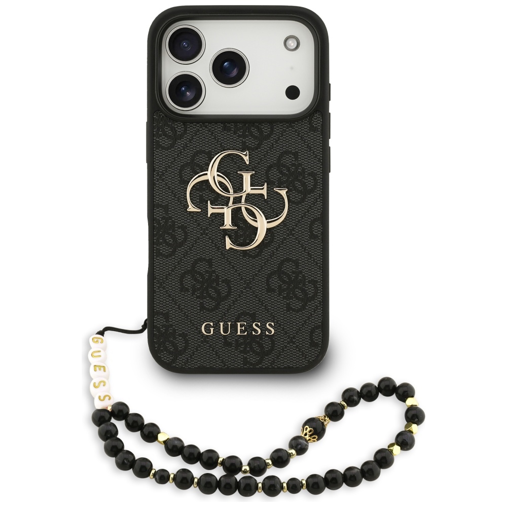 iTok webáruház - Guess Guess 4G Strap 4G Classic Logo tok iPhone 17 Pro készülékhez (fekete) 1 Guess 4G Strap 4G Classic Logo Case for iPhone 17 Pro (fekete)