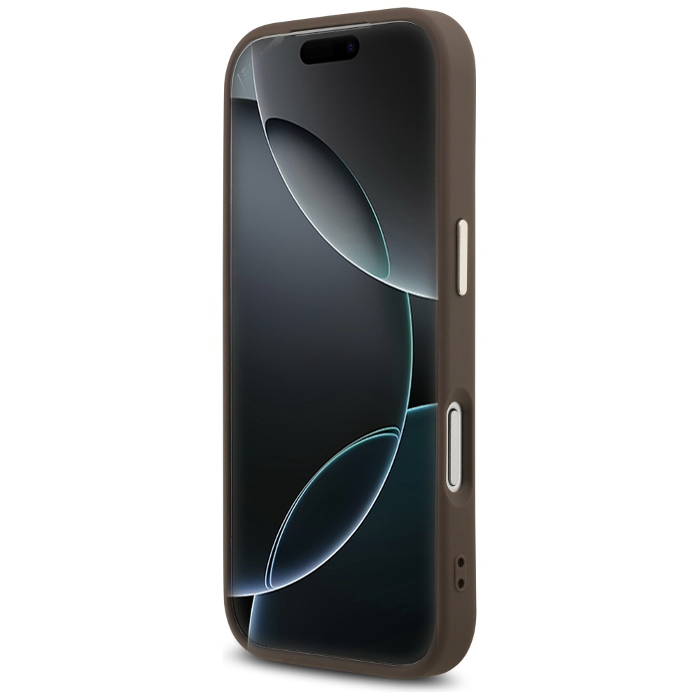 iTok webáruház - Guess Guess 4G Triangle Logo MagSafe tok iPhone 17 Pro (barna és arany) 5 Guess 4G Triangle Logo MagSafe Case for iPhone 17 Pro (barna és arany)