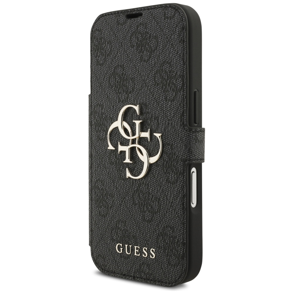 iTok webáruház - Guess Guess Book 4G Metal Logo tok iPhone 17 Pro készülékhez (fekete) 2 Guess Book 4G Metal Logo Case for iPhone 17 Pro (fekete)