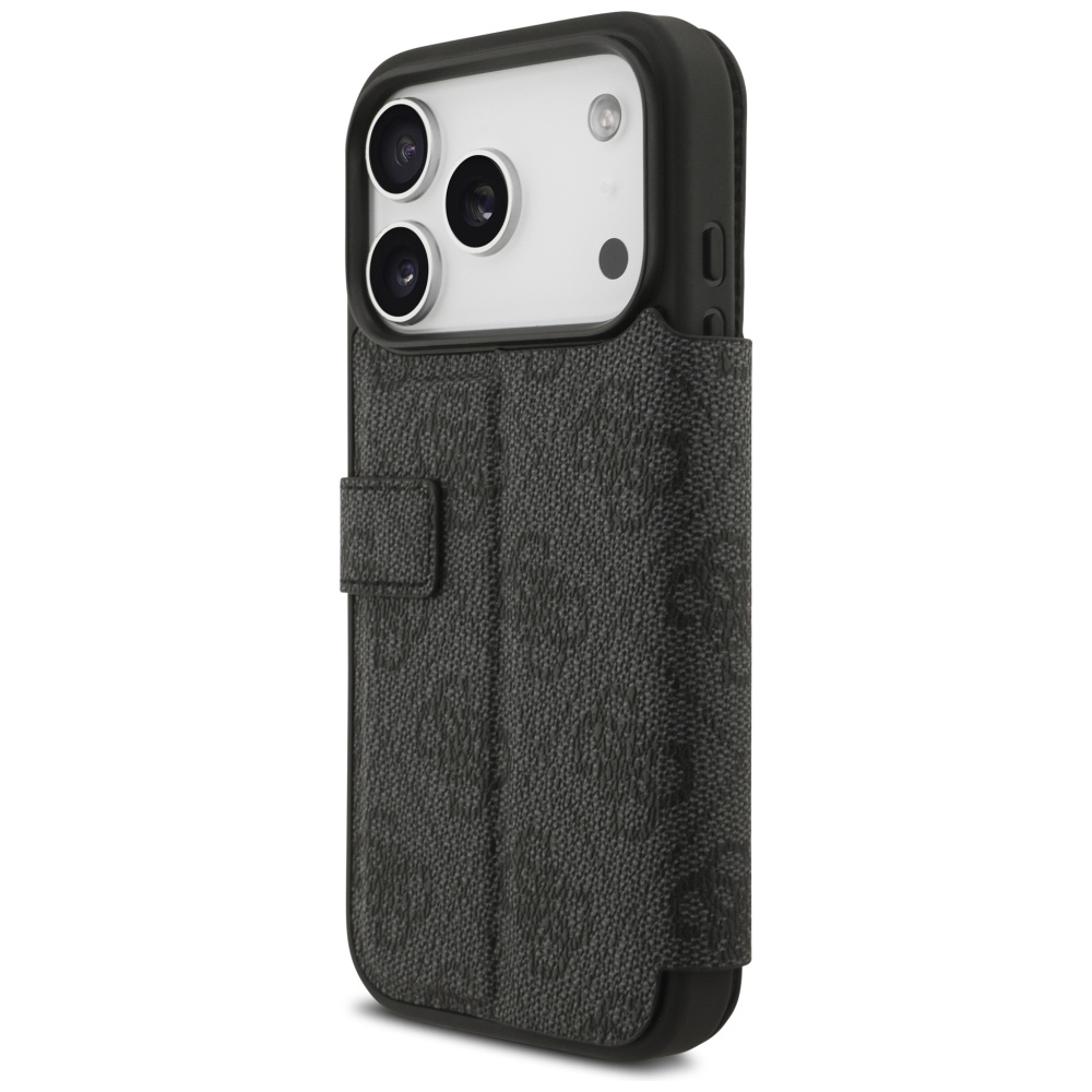 iTok webáruház - Guess Guess Book 4G Metal Logo tok iPhone 17 Pro készülékhez (fekete) 5 Guess Book 4G Metal Logo Case for iPhone 17 Pro (fekete)