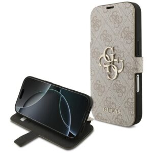 Guess Book 4G Metal Logo tok iPhone 17 Pro készülékhez (rózsaszín)