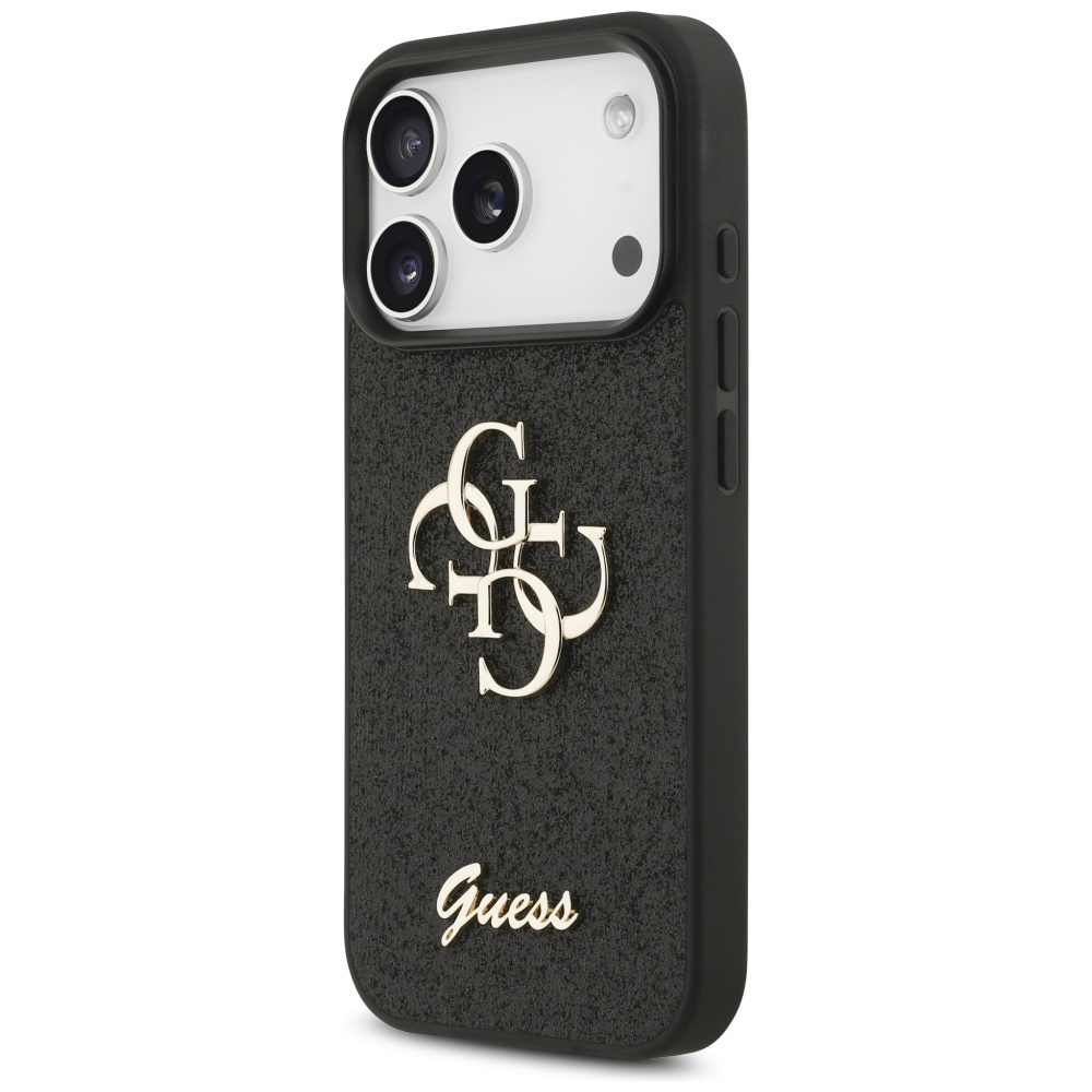 iTok webáruház - Guess Guess Fixed Glitter Big 4G tok iPhone 17 Pro készülékhez (fekete) 2 Guess Fixed Glitter Big 4G case for iPhone 17 Pro (fekete)