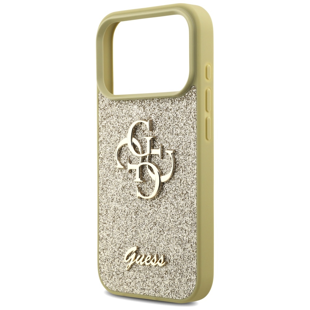 iTok webáruház - Guess Guess Fixed Glitter Big 4G tok iPhone 17 Pro készülékhez (arany) 6 Guess Fixed Glitter Big 4G case for iPhone 17 Pro (arany)