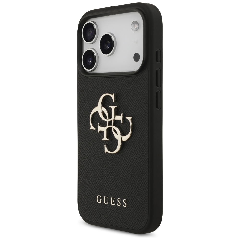 iTok webáruház - Guess Guess Grained Big 4G & Classic Logo tok iPhone 17 Pro készülékhez (fekete) 2 Guess Grained Big 4G & Classic Logo case for iPhone 17 Pro (fekete)