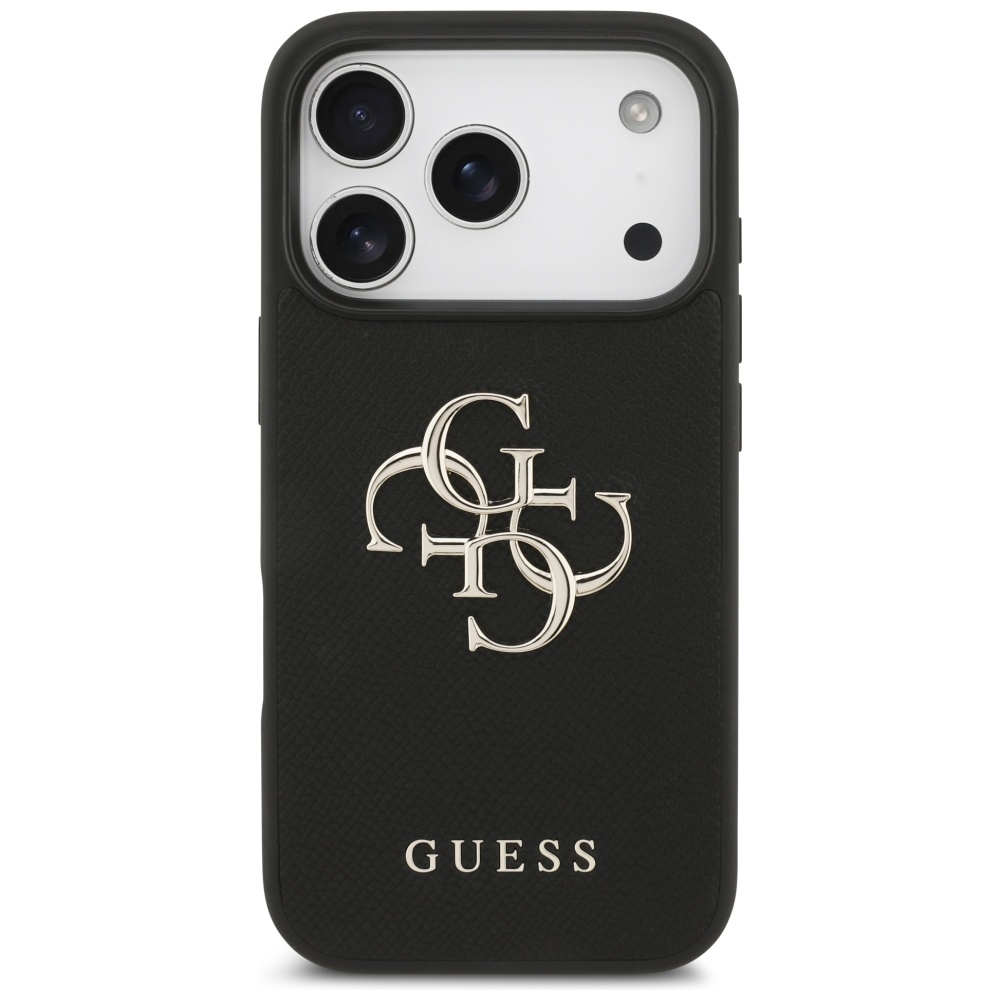 iTok webáruház - Guess Guess Grained Big 4G & Classic Logo tok iPhone 17 Pro készülékhez (fekete) 3 Guess Grained Big 4G & Classic Logo case for iPhone 17 Pro (fekete)