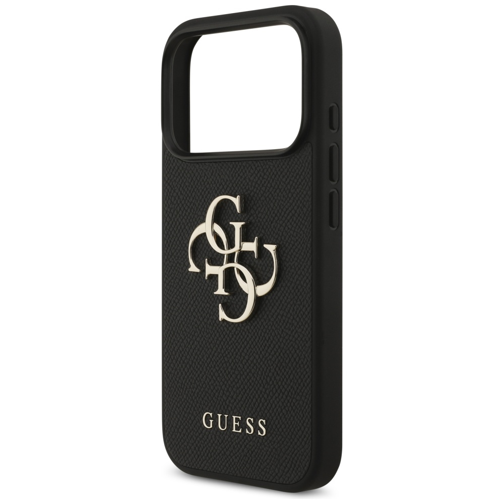 iTok webáruház - Guess Guess Grained Big 4G & Classic Logo tok iPhone 17 Pro készülékhez (fekete) 6 Guess Grained Big 4G & Classic Logo case for iPhone 17 Pro (fekete)
