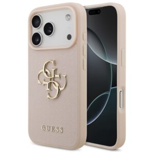 Guess Grained Big 4G & Classic Logo iPhone 17 Pro tok (rózsaszín)