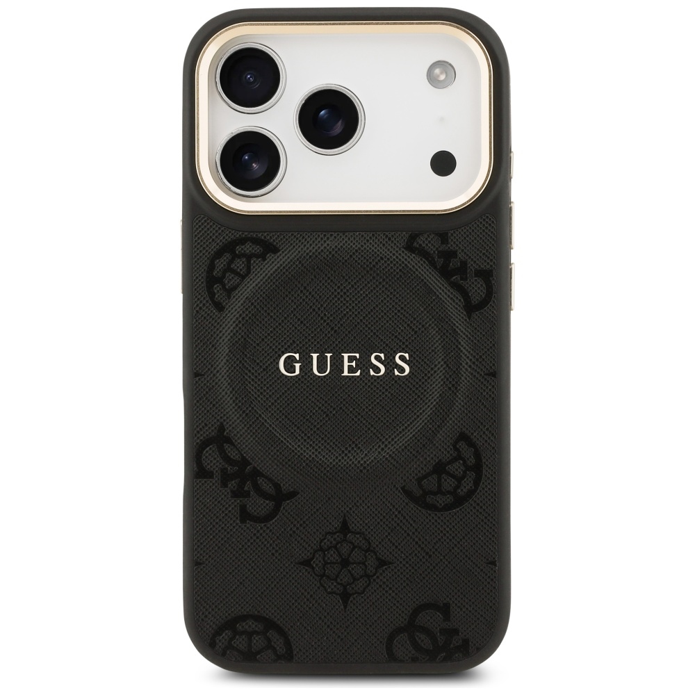 iTok webáruház - Guess Guess Peony Hot Stamp MagSafe tok iPhone 17 Pro készülékhez (fekete) 3 Guess Peony Hot Stamp MagSafe Case for iPhone 17 Pro (fekete)