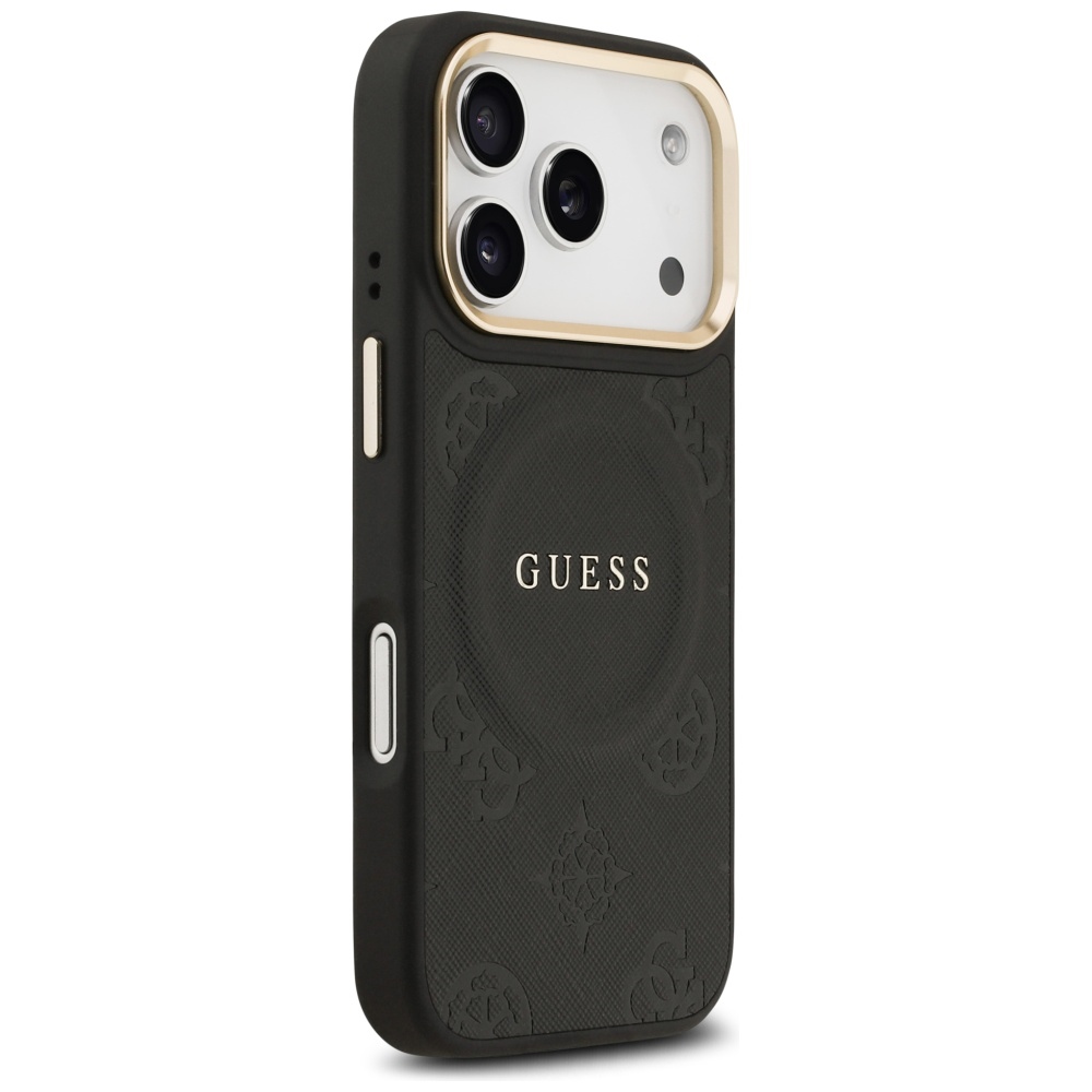 iTok webáruház - Guess Guess Peony Hot Stamp MagSafe tok iPhone 17 Pro készülékhez (fekete) 4 Guess Peony Hot Stamp MagSafe Case for iPhone 17 Pro (fekete)